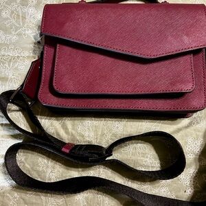 BOTKIER Chic Wine/Burgundy Botkier Crossbody Bag with Envelope Flap